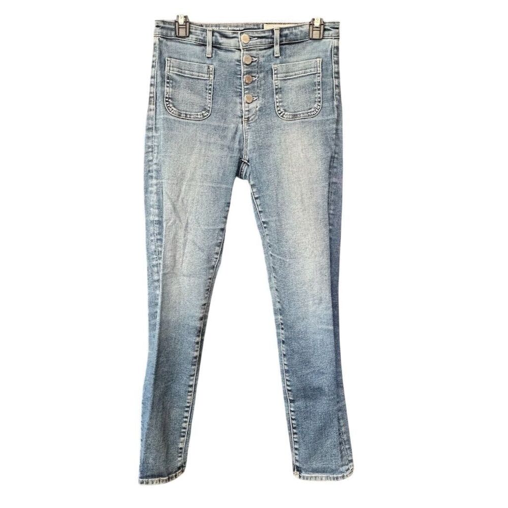 Anthropologie AG Adriano Goldschmied Stevie Ankle Button Up Jeans Women’s 28